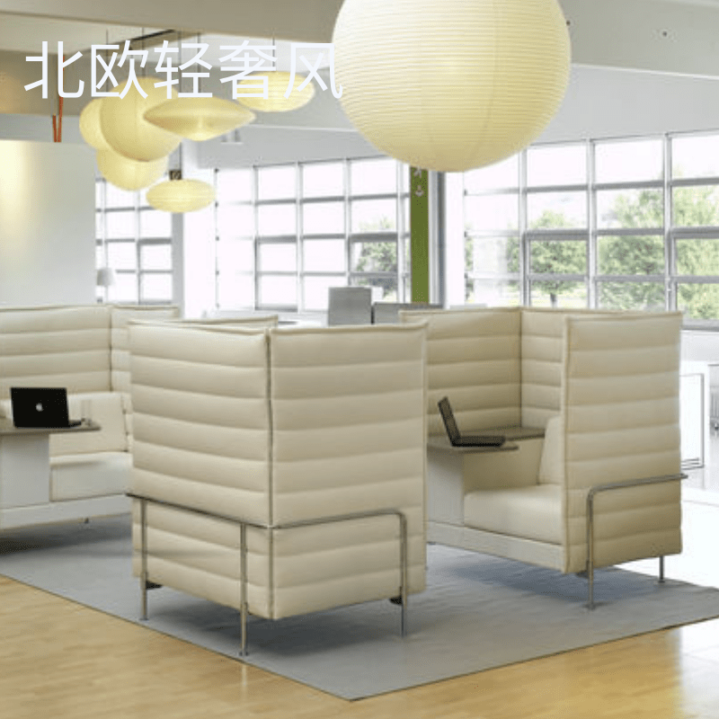 Designer High Backrest Reception Sofa Public Reception Area Art Villa Guest Sofa Sample House Display Center Reception Chair
