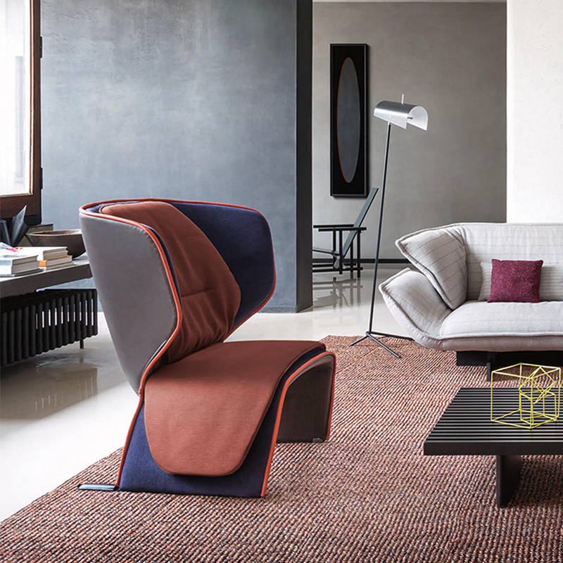 Nordic high-end personality styling high-back fiberglass leisure chair backrest lazy sofa chair hotel living room chair