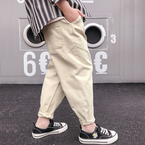 Boys pants spring and autumn 2021 new boy baby trousers early autumn thin Daddy childrens casual pants