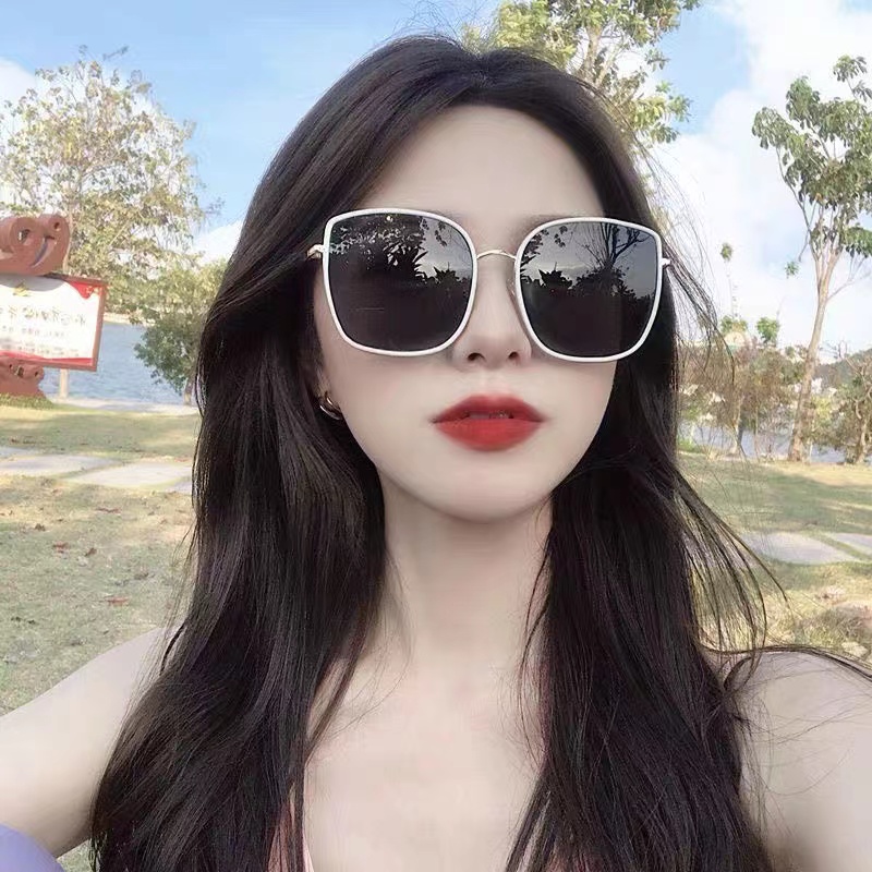 Sun Glasses Woman Big Face Slim Summer Sun Protection Against UV Intense Light Advanced Sensation ins2022 Years New Sunglasses