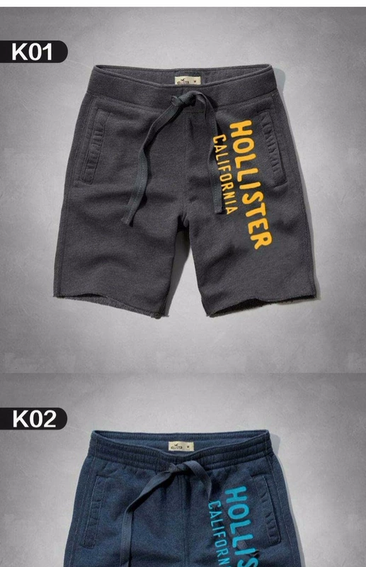 Hollister 2019 hè mới HCO quần short nam cotton bãi biển quần hải âu nam mỏng phần năm quần - Quần short