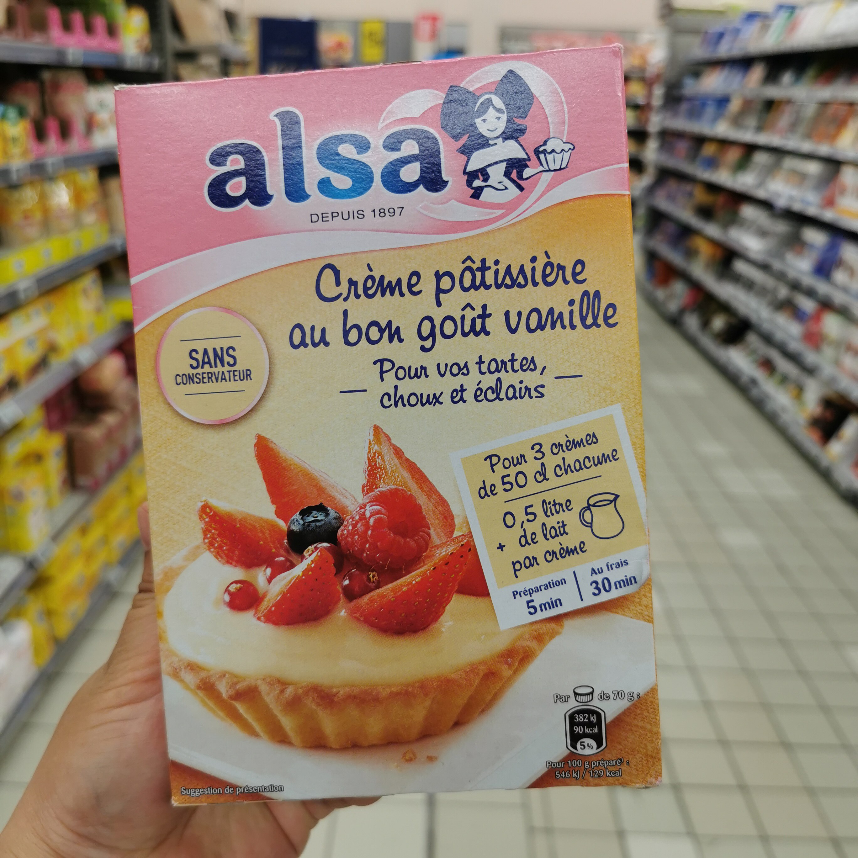 French Alsa crème pâtissière custard sauce French fruit tart filling baking - Taobao