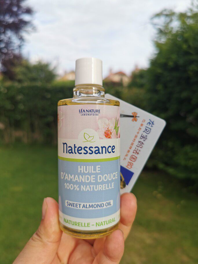 French Natessance sweet almond baby baby baby massage oil 100ml contact massage moisturizing the skin