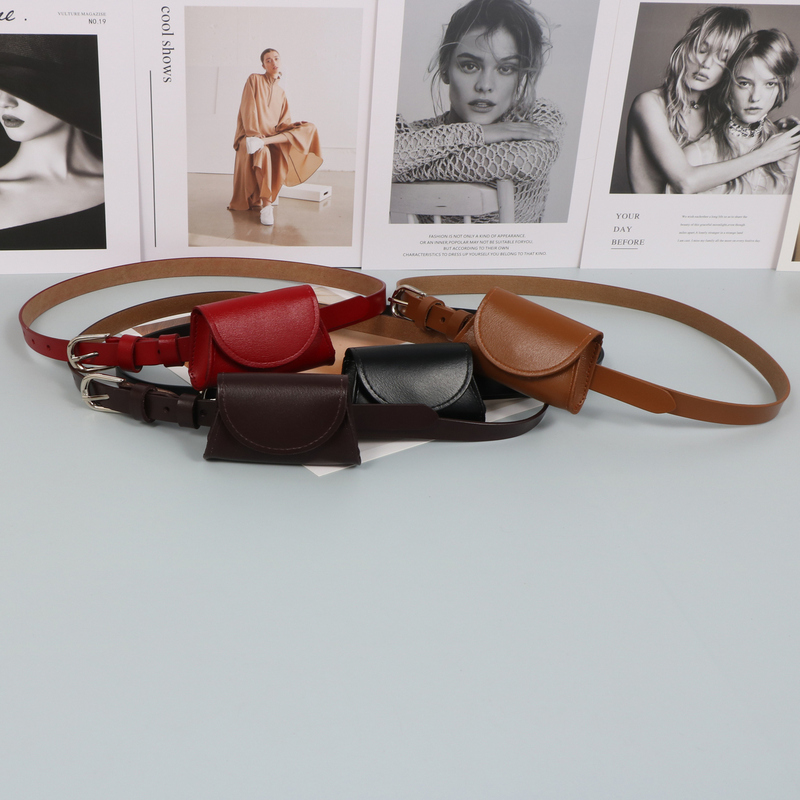 Mini Compact Minimalist Version Suitable for Children and Adults, Can Be Used as a Waist Bag, Genuine Leather Cowhide Bag with Belt
