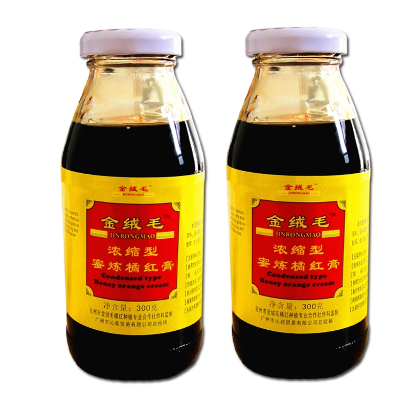 金绒毛 Authentic aged pure tangerine red fruit concentrated honey refining Huazhou tangerine red paste two bottles free shipping
