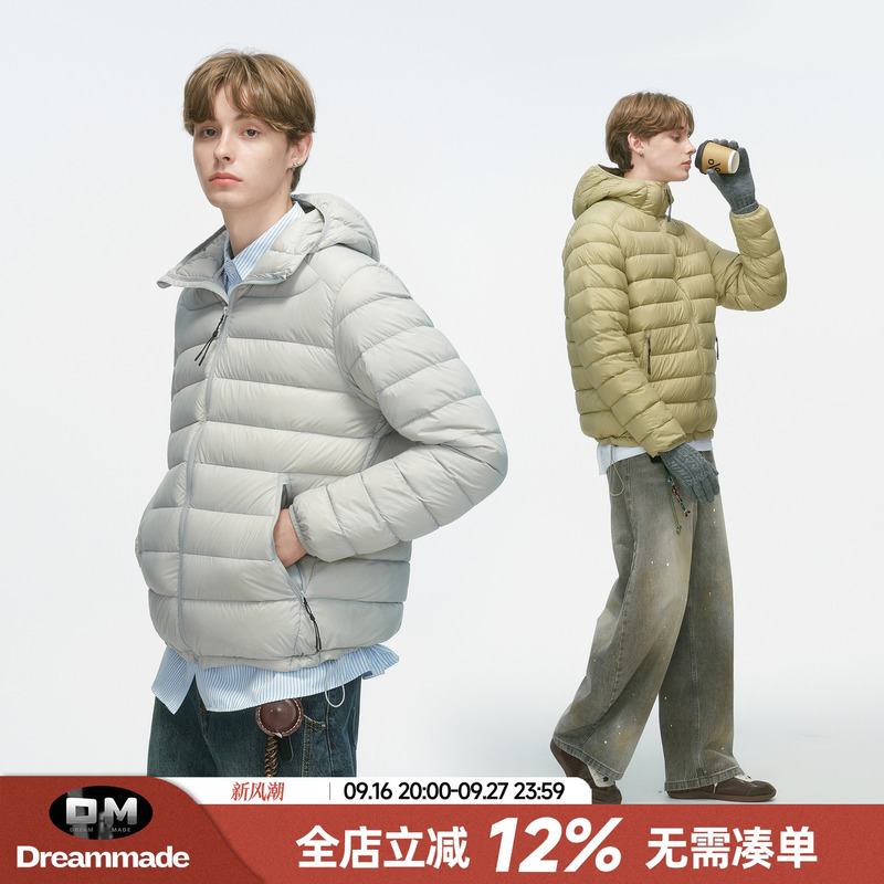 Dream Made 90 White Duck down Lightweight Ribbed down Jacket Men's Inner Layer Winter Warm Couple's Coat for Men Dream Made 90 White Duck down Lightweight Ribbed down Jacket Men's Inner Layer Winter Warm Couple's Coat for Men
