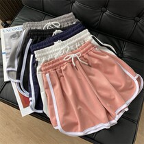 Shorts womens summer new Korean version of high waist casual wide leg pants ins student loose thin section sports hot pants