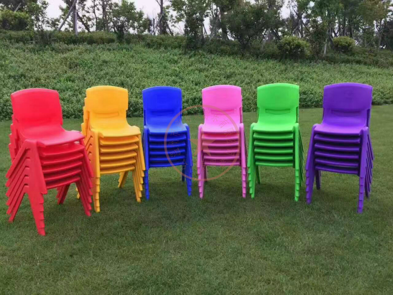 Kindergarten Thickened Plastic Chair Home Leaning Back Chair Children Frosted Stool Kids Stool Student Bench