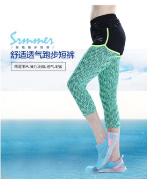 Clearance specials TECTOP women running pants three-point pants summer thin stretch pants PS7148B