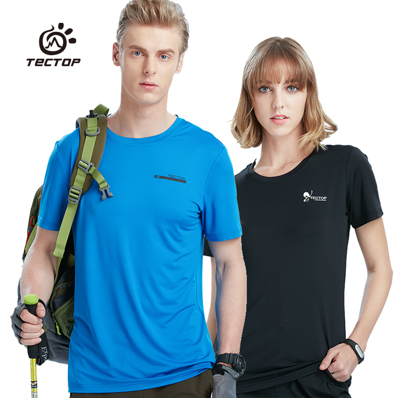 TECTOP Exploratory Spring/Summer Outdoor Round Neck Quick Dry Short Sleeve T-Shirt Couple 81245 81246