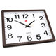 Shanghai Sanwu Brand 555 Wall Clock for Living Room, Home Use, Square Clock, Simple Large Quartz Clock, Silent Wall Clock