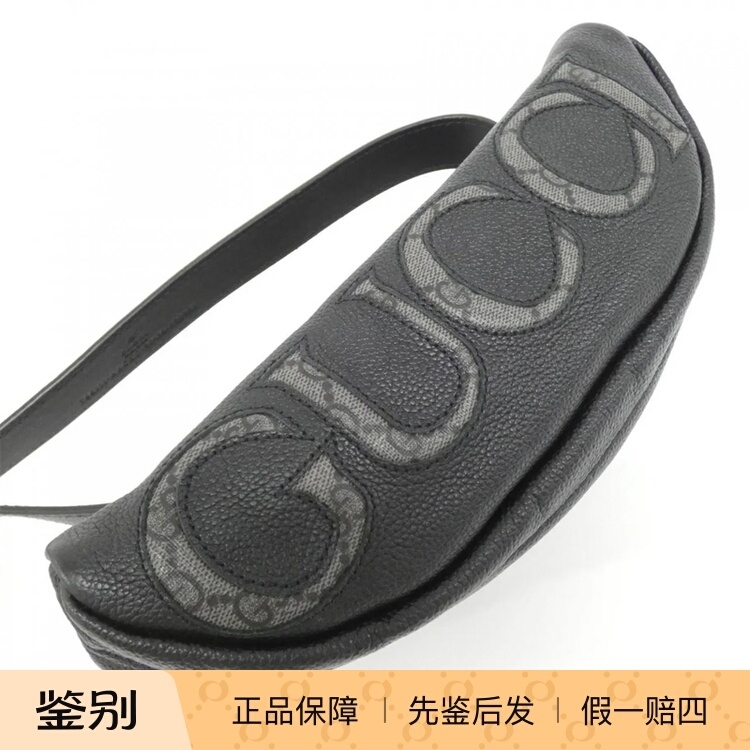 Gucci Men's Black Leather Waist Bag Casual Crossbody Bag Men's Letter Zipper Bag 768111 Gucci Men's Black Leather Waist Bag Casual Crossbody Bag Men's Letter Zipper Bag 768111