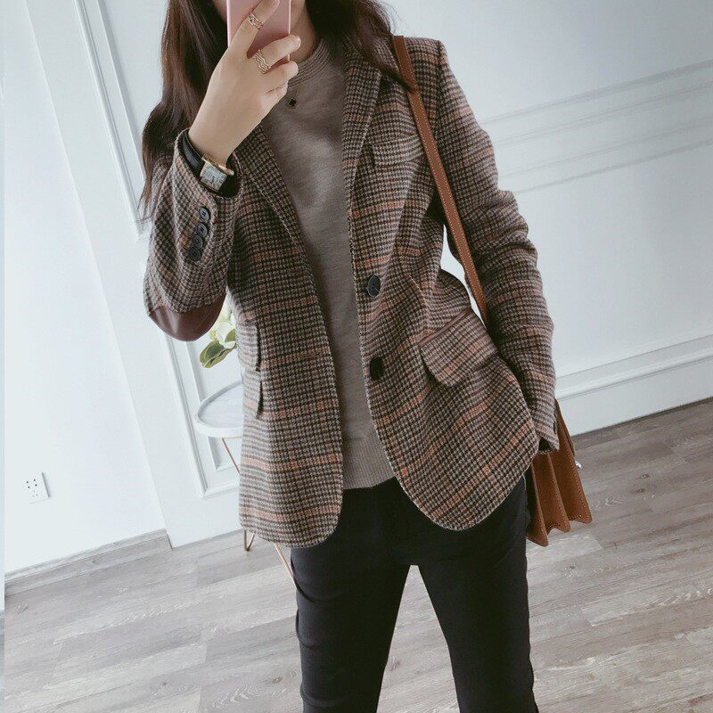 British wind retro - cushion suit girl 2022 new Han - Edition fashion - clothes casual suit coat