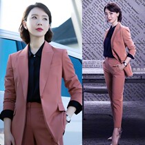 South Koreas high-end professional suits womens 2022 spring and autumn new Korean version of fashion ladies age-reducing suits two-piece suits