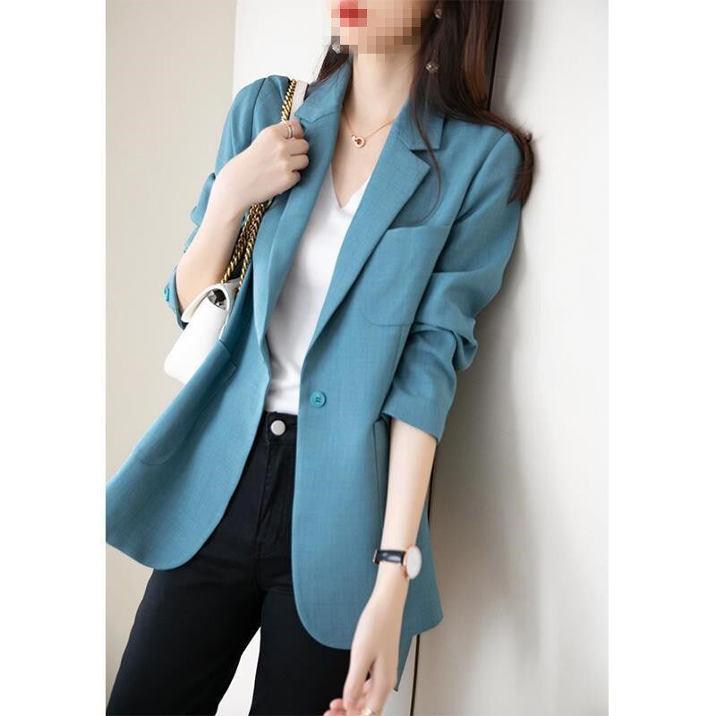 British style casual fried street suit jacket women 2022 spring and autumn new Korean style fashion loose large size suit jacket
