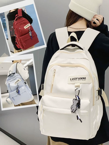 Школьный рюкзак, черная вместительная и большая сумка через плечо для путешествий, для средней школы, простой и элегантный дизайн, подходит для студента