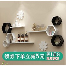 Wall shelf wall hanging cabinet non-perforated living room dining room TV background wall decorative shelf clapboard board