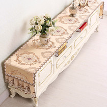 New Chinese TV cabinet cloth cover dust cover coffee table tablecloth table Chinese style long TV cabinet table mat