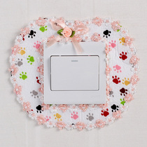 Creative switch sticker wall sticker protective cover 3d three-dimensional living room bedroom home Modern simple socket switch cover decoration