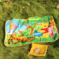  Japan Winnie the Pooh POOH Mickey Minnie Fleece Nap Portable folding blanket Air conditioning blanket