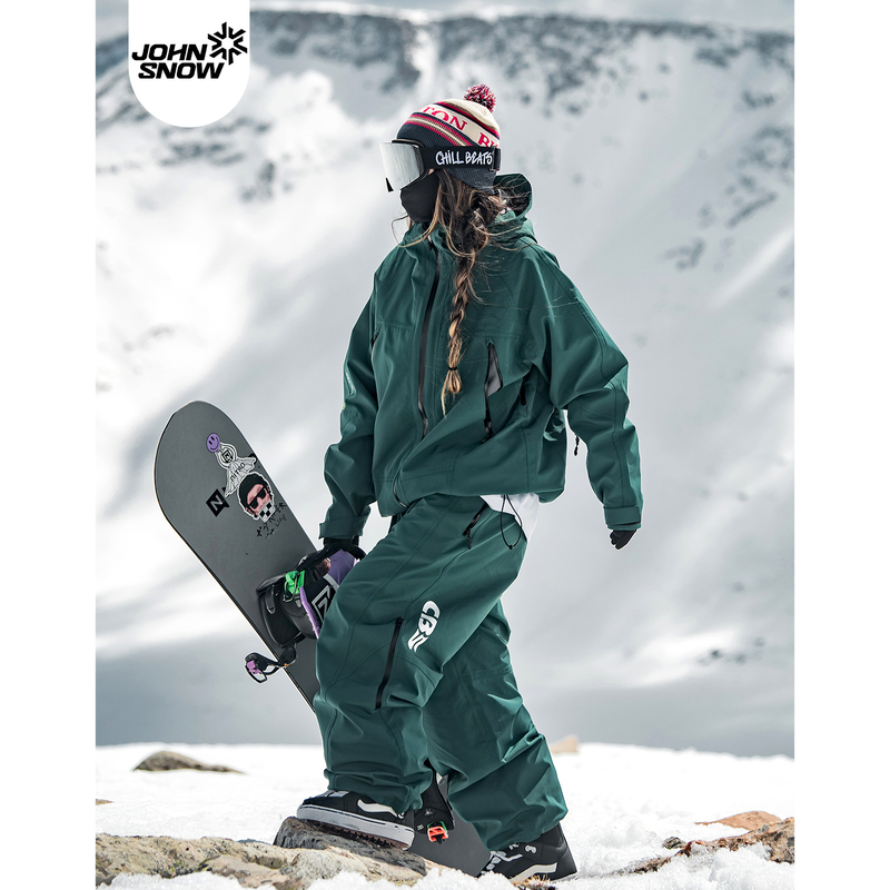 John Snow Ski Suit Set for Women and Men, Fully Taped, Loose-Fitting, Waterproof and Windproof, New Professional Ski Jacket John Snow Ski Suit Set for Women and Men, Fully Taped, Loose-Fitting, Waterproof and Windproof, New Professional Ski Jacket
