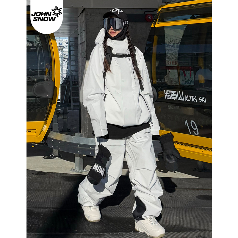 John Snow Snowboarding Suit for Women 2025 New Equipment Set Men's Double-Board Waterproof Taped Snow Pants Winter