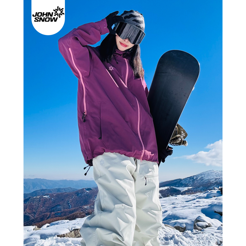 John Snow Ski Suit Set for Women and Men, 3L Professional Waterproof and Warm Snowboard Jacket with Added Cotton, New Model John Snow Ski Suit Set for Women and Men, 3L Professional Waterproof and Warm Snowboard Jacket with Added Cotton, New Model