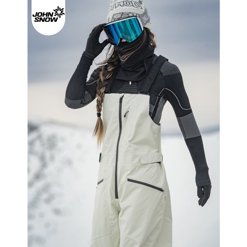 John Snow Ski Bib Pants for Women and Men, Waterproof and Windproof, Snowboard Winter Professional Ski Wear, Warm Pants John Snow Ski Bib Pants for Women and Men, Waterproof and Windproof, Snowboard Winter Professional Ski Wear, Warm Pants