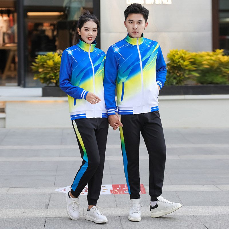 Men's and women's air volleyball shirt long-sleeved badminton table tennis shuttlecock tennis radio gymnastics championship team uniform - Taobao