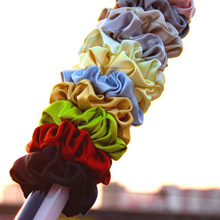 30mm Silk Hair Tie 4cm Heavy 100% Mulberry Silk Large Scrunchie French Style Thickened High-End Hair Accessory Hair Care