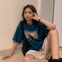 Net Red Loose Port Wind 100 Hitch Womens Clothing Short Sleeves Summer 2020 new original Cebu Wind Han version of the Ocean Gas Ins