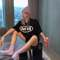 Lower Coat Disappearing Ins Superfire Port Wind Big Code Short Sleeve Women Summer 2020 New Loose Letter Printed Blouse Tide