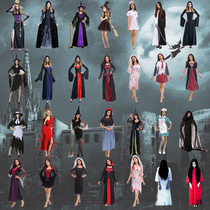 Halloween female adult costume cos witch horror bloody zombie dress ghost vampire Grim Reaper costume