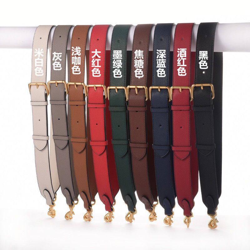 Litchi-Patterned Genuine Leather Strap Suitable for Converting Coach and Tory Burch Bags into Crossbody or Single-Shoulder Bags