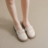 Осенняя обувь для кожаной обуви, подходит с юбкой, французский стиль, коллекция 2023, большой размер