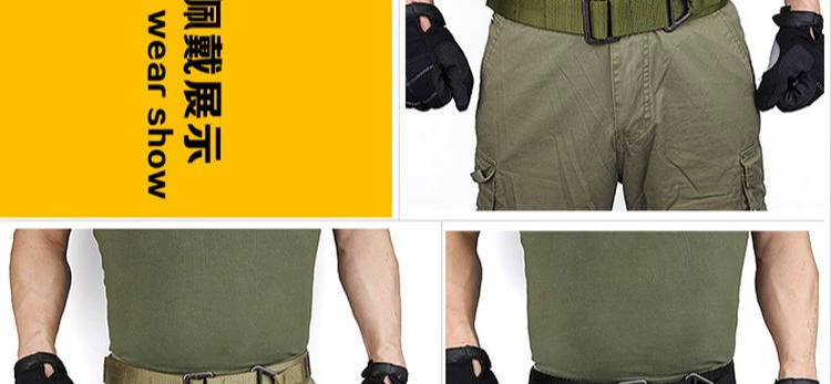 Miễn phí ngoài trời chiến thuật vành đai cứu hộ rappelling vành đai vũ trang quạt quân đội giản dị đai đàn ông quần nylon