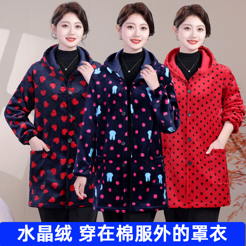 Sichuan Province Mid-Length Velvet Cotton Coat, Winter Women's Clothing, Fleece-Lined, Thickened, Warm Overcoat, Oversized Jacket for Women