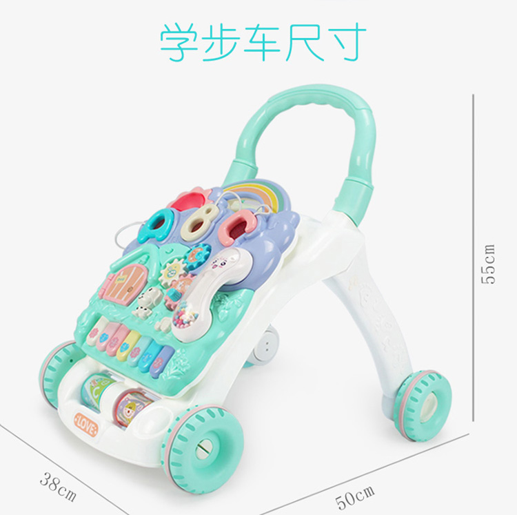 Baby Walker Cart Đa Chức Năng Rollover Walker Chàng Trai và Cô Gái 6-12 Tháng Bé Đồ Chơi Giáo Dục