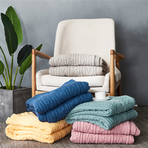 Nordic Wind Office Air Conditioning Blanket Plus Suede Knit Blanket Cover Leg Blankets Full Body Beaty Blanket Dorm Nap Small Blankets