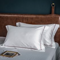 60 long-staple cotton pillowcases a pair of cotton white five-star hotel simple cotton cover 48*74cm2