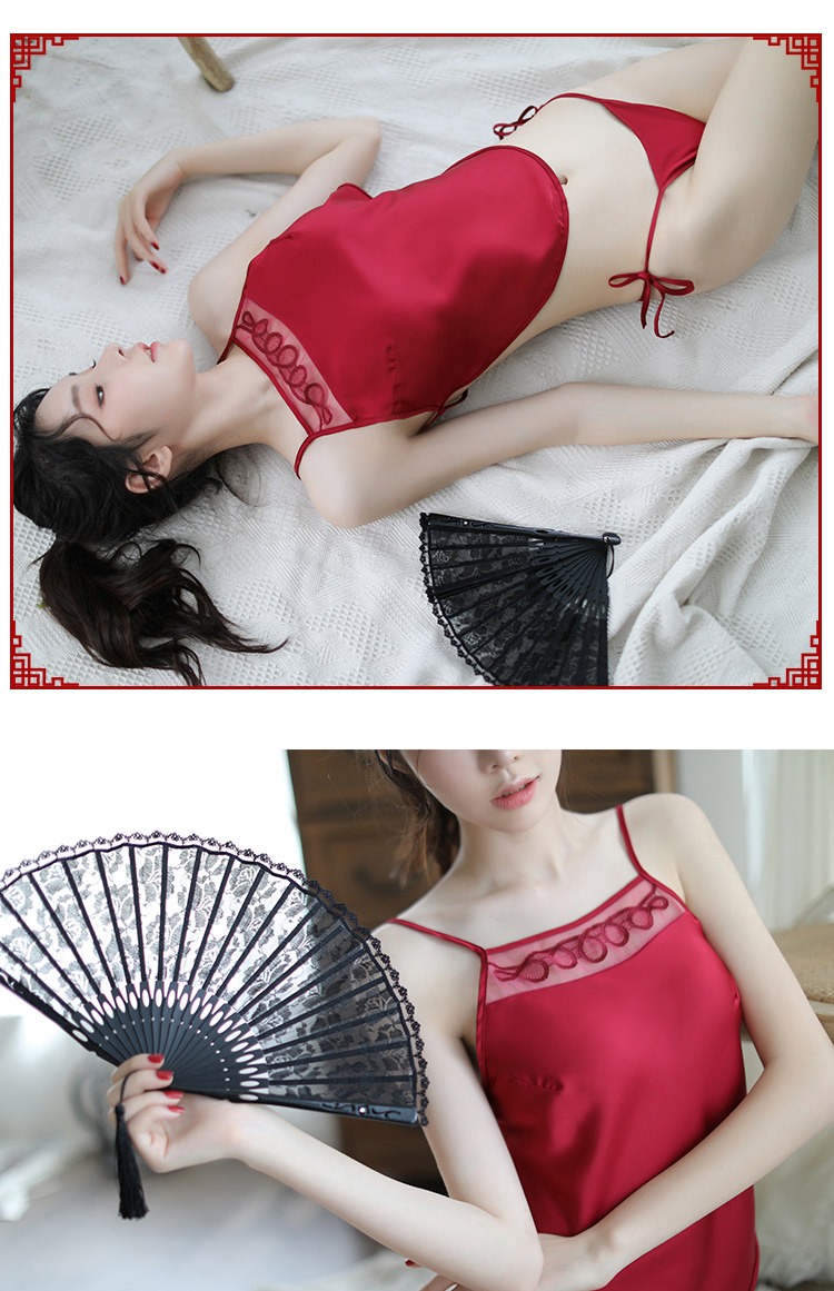 Cám dỗ tạp dề nhỏ đồ lót người lớn nữ phù hợp với cổ điển nữ cảm giác tình dục Sao ren trong suốt nóng đồ ngủ