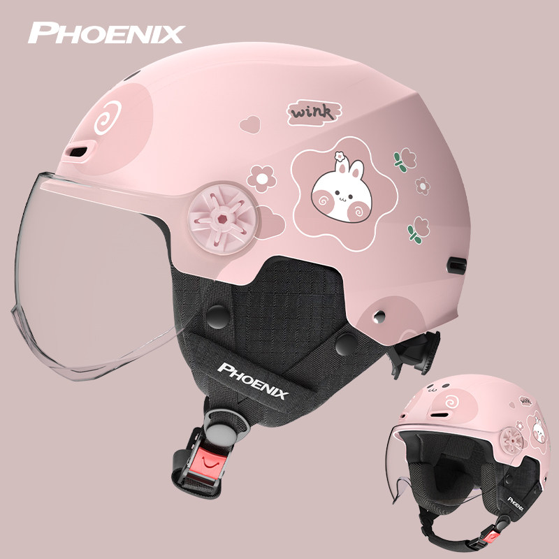 Phoenix 3c certified children helmet girl summer electric battery car children four season general baby safety helmet