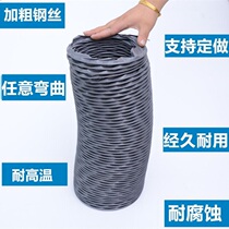Gray high temperature resistant nylon cloth pipe smoke purifier fireproof flame retardant mesh cloth thickened ventilation pipe smoke exhaust pipe