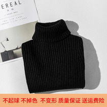 Girls Black Turtleneck Sweater Children Thick Boy base shirt Winter Baby Pullover Girl Knit