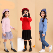 2020 new girl sweaters imitation mink autumn winter children CUHK children sweaters undershirts Thickened Girls knitted sweatshirt