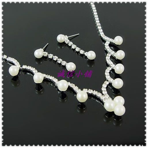 (New Light Ornament) YuanRunpearl Korean version sweet and beautiful bridal dress with beautiful and noble wedding dress necklace accessories