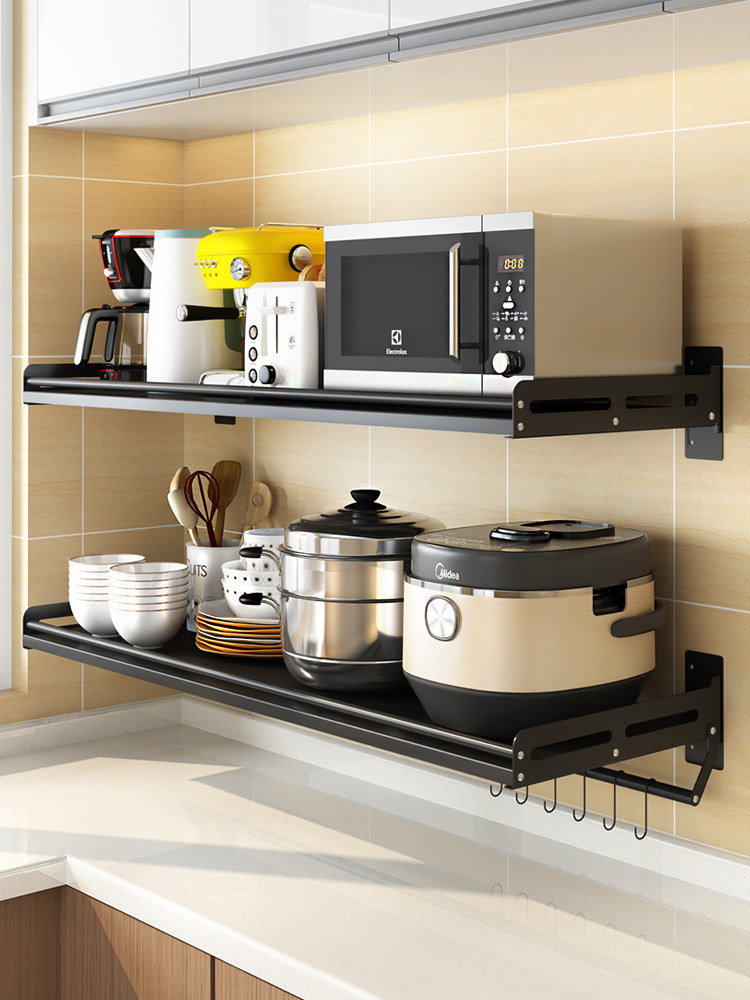 Perforated stainless steel kitchen shelves Wallmounted wallmounted