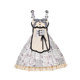 WP original design retro doll-like detachable apron printed suspender skirt lolita spring
