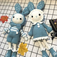 [【情侣款】灰蓝精灵兔1对 送工具+练手包]