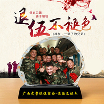 Veteran Memorabilia Crystal Photos Customized for Eight-One Jianjuns Day for the Retired Veterans of Warring Force